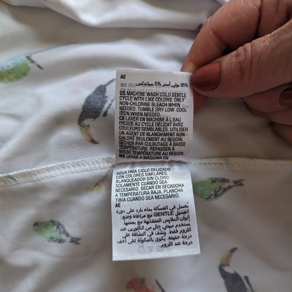 Charter Club Women's 3/4 Sleeve Printed Pleat-Neck Top Size XL Petite - Picture 8 of 11